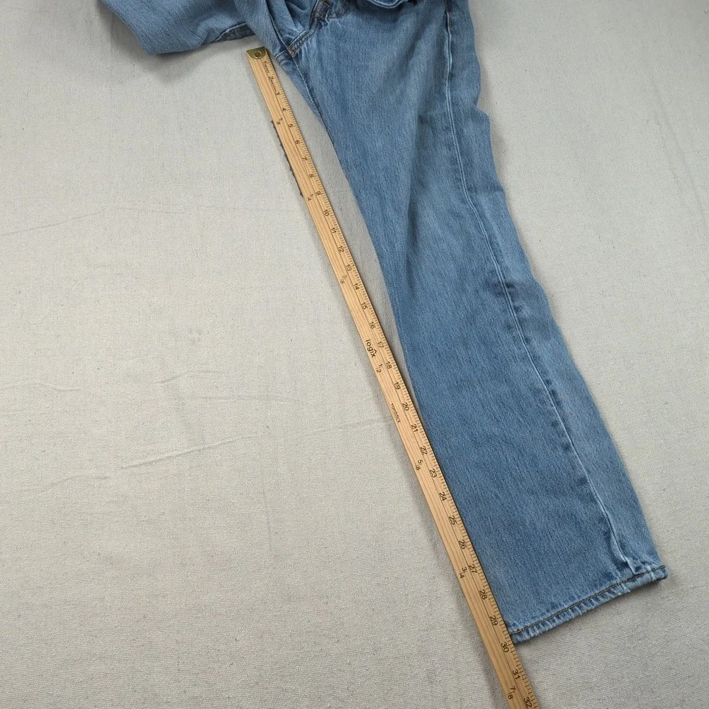 Levis 501 Jeans Mens 30x30 Blue Straight Distressed Button Fly Grunge